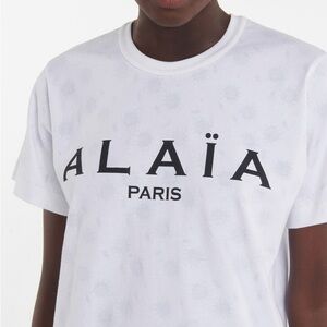 NWT Authentic Alaïa Logo Floral Print Crew Neck T-Shirt